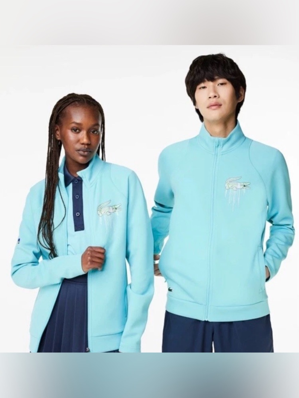 Lacoste Sport Miami Open Turquoise Full-Zip Track Jacket unisex